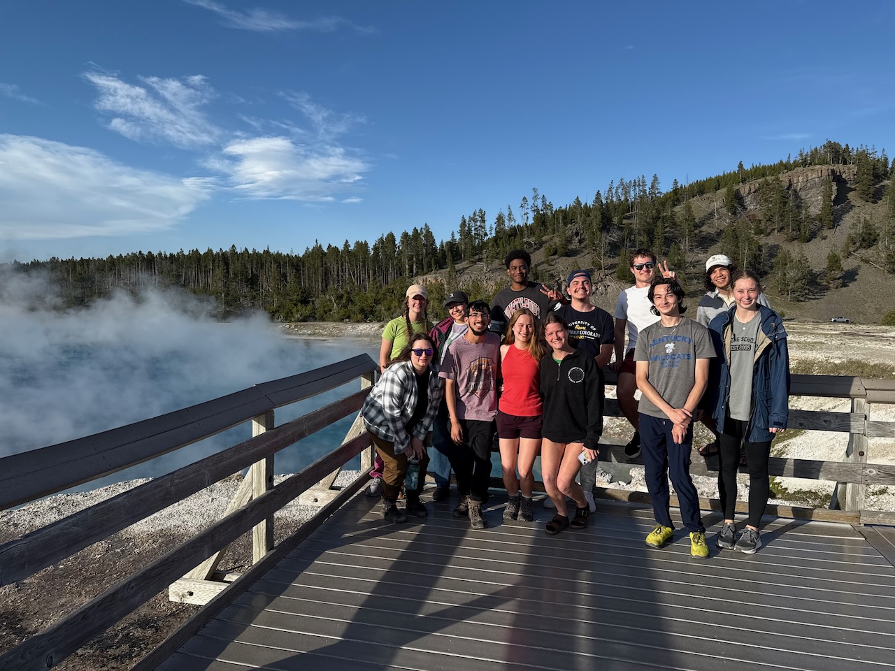 REU students in Yellowstone National Park
